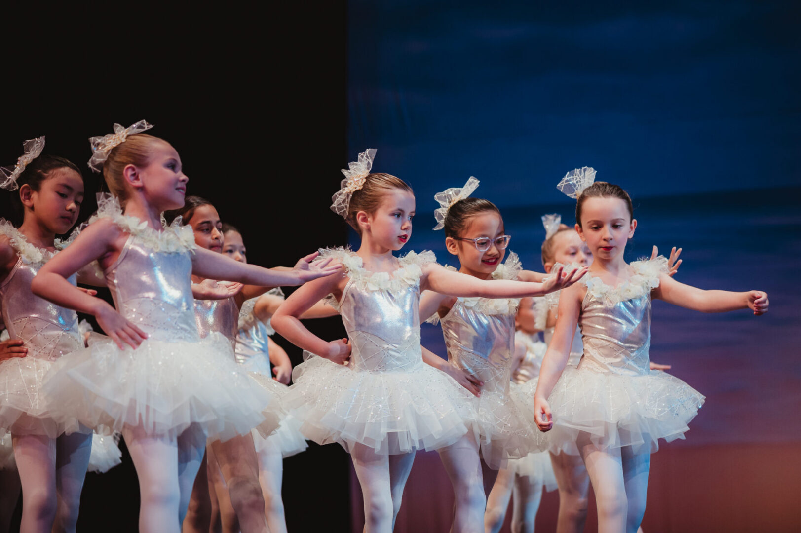 Ballet recital with young dancers